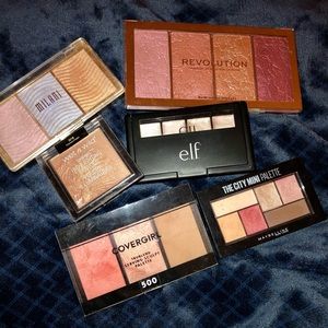 Drugstore palettes/highlighter bundle